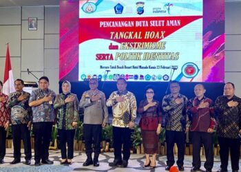 Walikota Kotamobagu Hadiri Kegiatan Pencanangan Duta Sulut Aman Tangkal Hoax dan Extrimisme serta Politik Identitas