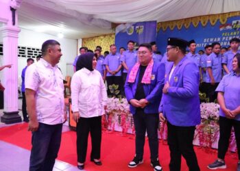 Tatong Bara Hadiri Kegiatan Pelantikan KNPI Kotamobagu