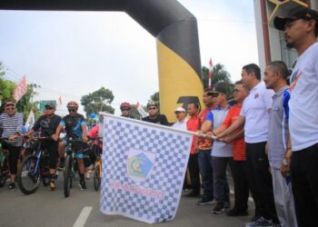 Wawali Nayodo Koerniawan Lepas Peserta Fun Bike dan Run Bike, Sambut HUT ke-16 Kotamobagu