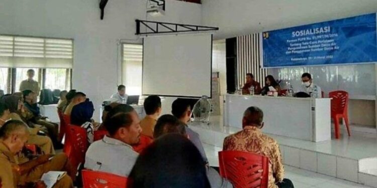 Sitti Bora Buka Sosialisasi Permen PUPR Tata Cara Perizinan Pengusahaan dan Penggunaan Sumber Daya Air