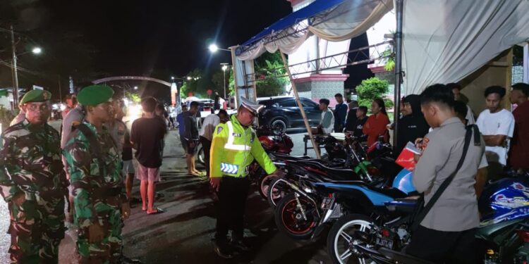 Polres Bolsel Amankan Pengendara Knalpot Brong saat Ikut Pawai Takbiran