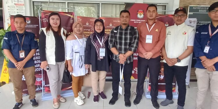 KPU Bolsel Dampingi Dua Paslon Bupati dan Wakil Bupati Jalani Tes Kesehatan di RSUP Kandou Manado