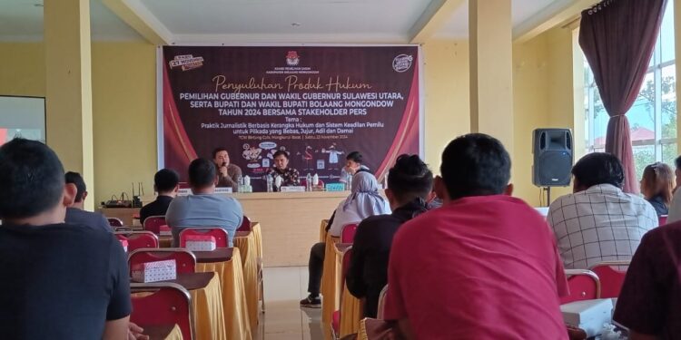 KPU Bolmong Gelar Penyuluhan Produk Hukum Pilkada 2024 Bersama Insan Pers dan Stakeholder