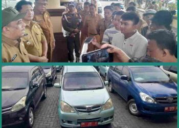Waduh,.Seluruh Kendaraan Dinas  Dan Operasional SKPD Serta Camat Di Tahan Pemkab Bolmong,.Ini Penjelasannya,!