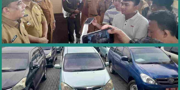 Waduh,.Seluruh Kendaraan Dinas  Dan Operasional SKPD Serta Camat Di Tahan Pemkab Bolmong,.Ini Penjelasannya,!