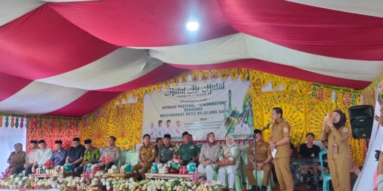 Walikota dan Wakil Walikota Kotamobagu Hadiri Halal Bi Halal dan Festival Sinonbatod di Desa Bilalang Satu