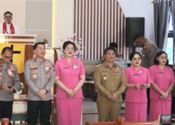 Wabup Bolmong Dony Lumenta Hadiri Peresmian Gereja Masehi Injil Lahai Roi Oleh Kapolda Sulut