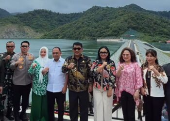 Tinjau Bendungan Lolak Bupati Yusra Alhabsy Dampingi Gubernur Sulut YSK