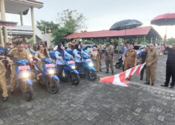 Bupati Dan Wakil Bupati Yusra-Dony Melepas Dan Serahkan Ratusan Kendaraan Dinas