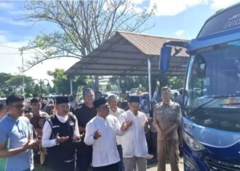 Bupati Yusra Alhabsy Lepas 68 Jemaah Haji Di Halaman Kantor Bupati Bolmong