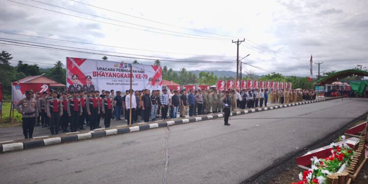 Polres Bolsel Gelar Gladi Bersih Jelang HUT Bhayangkara ke-79