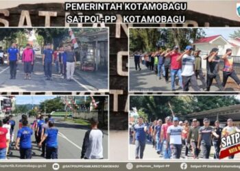 Damkar dan Satpol PP Kotamobagu Intensifkan Latihan Gerak Jalan