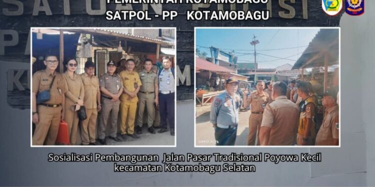 Pemkot Kotamobagu Melalui Instansi Teknis Sosialisasikan Pasar Tradisional di Poyowa Kecil