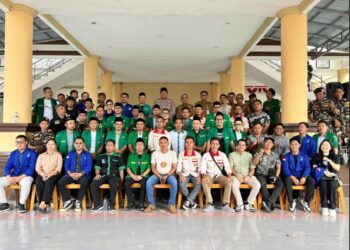 Forkopimda,Ormas,OKP,Organisasi Mahasiswa Dan Lintas Iman Deklarasi Damai Di Halaman Kantor Bupati Bolmong