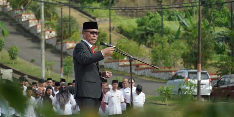Bupati Bolsel Pimpin Upacara Hari Kesaktian Pancasila, Sampaikan Dampak Pemotongan Anggaran Daerah