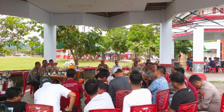 Di Pimpin Kapolres, Polres Bolsel Menggelar Coffe Morning Bersama Wartawan