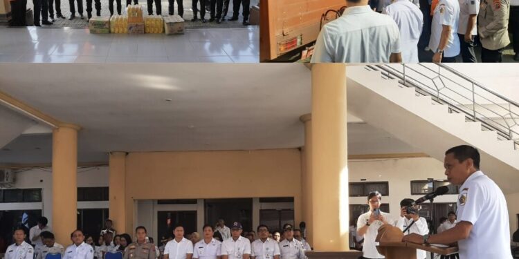 Wali Kota dan Wakil Wali Kota Kotambagu Antar Bantuan untuk Korban Banjir di Bolmong