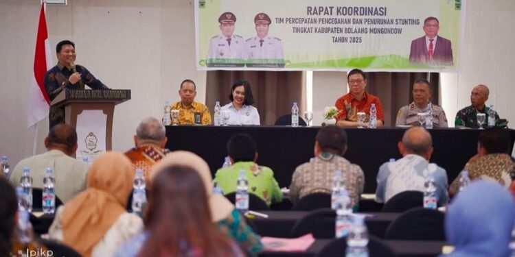 Pimpin Rapat Koordinasi,Wabup Dony Lumenta; Perlu Penanganan Stunting Secara Komprehensif Di Segala Aspek