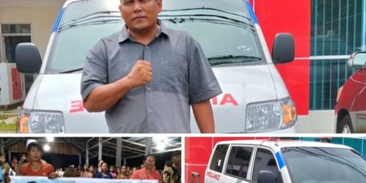Tunaikan Janji Politik Gubernur YSK Serahkan Mobil Ambulance Bagi Masyarakat Bolmong Di Desa Kembang Merta