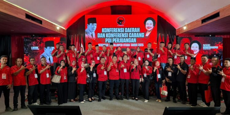 Konferda dan Konfercab PDI Perjuangan Sulut Resmi Dibuka, Olly Dondokambey Kembali Pimpin DPD dan Iskandar DPC Bolsel