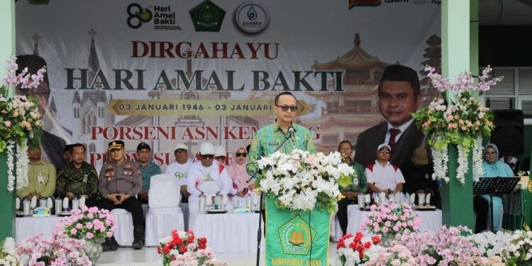 Sekda Kotamobagu Buka Porseni ASN Kemenag Sulut