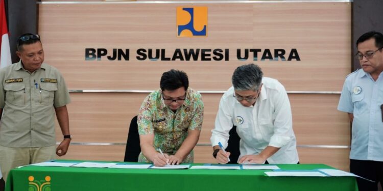 Hibah Infrastruktur Jalan dari Kementerian PU Di Terima Pemkab Bolmong