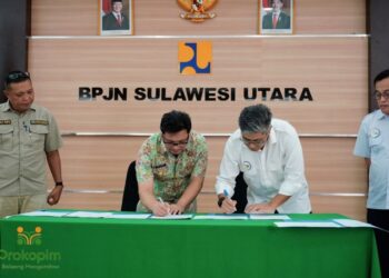 Hibah Infrastruktur Jalan dari Kementerian PU RI Di Terima Pemkab Bolmong