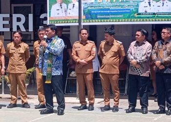 Wali Kota dan Wakil Wali Kota Kotamobagu Dampingi Gubernur Sulut Kunjungi SMA 3 Kotamobagu