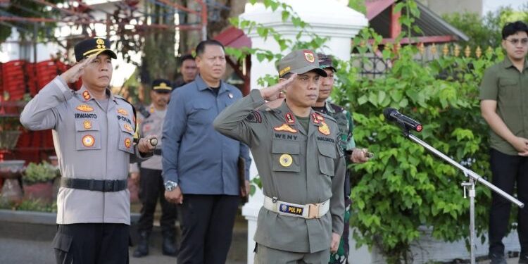Menuju Idul Fitri Aman dan Tertib, Wali Kota Pimpin Apel Pengamanan Malam Takbiran