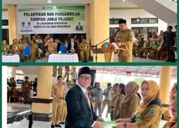 Wabup Dony Lumenta Lantik PLT Kapus Dan PLT Sekcam,Bupati Yusra: Tenaga Kesehatan Harus Profesional Dan Sabar