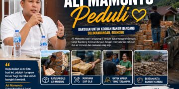 Demi Ringankan Beban Korban Banjir,Ali Mamonto Salurkan Bantuan Kepada Warga Terdampak Banjir Bandang