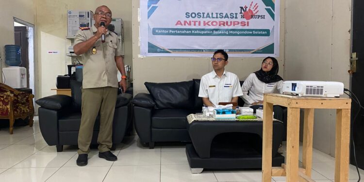 BPN Bolsel Gelar Sosialisasi Anti Korupsi untuk Perkuat Integritas Pelayanan