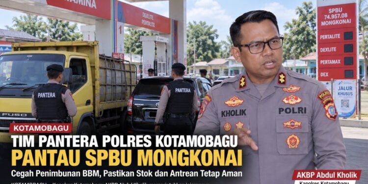 Cegah Penimbunan BBM, Kapolres Kotamobagu Turunkan Tim Pantera Pantau SPBU
