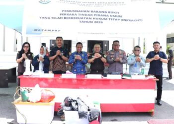 Kapolres Kotamobagu Hadiri Pemusnahan 6,7 Gram Sabu dan Obat Terlarang