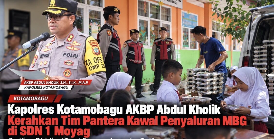 Kapolres Kotamobagu AKBP Abdul Kholik Perkuat Pengawasan Penyaluran MBG di Sekolah