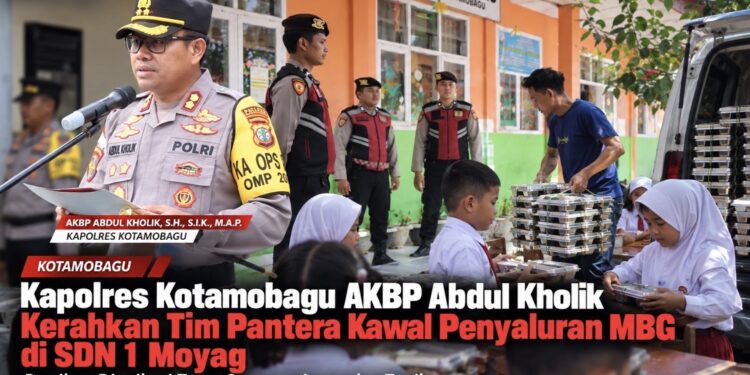 Kapolres Kotamobagu AKBP Abdul Kholik Perkuat Pengawasan Penyaluran MBG di Sekolah