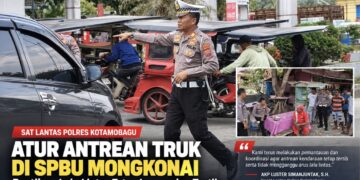 Antrean di SPBU Mongkonai Jadi Perhatian, Kasat Lantas Turun Langsung