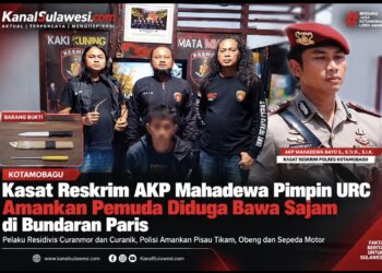 Kabur Saat Hendak Diperiksa, Pemuda Diduga Bawa Sajam Diamankan URC Polres Kotamobagu