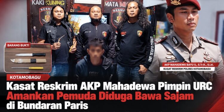 Kabur Saat Hendak Diperiksa, Pemuda Diduga Bawa Sajam Diamankan URC Polres Kotamobagu