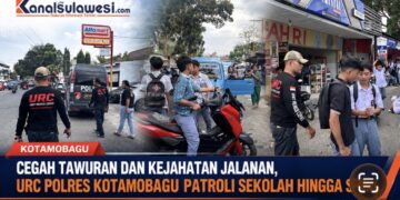 Cegah Tawuran dan Kejahatan Jalanan, URC Polres Kotamobagu Patroli Sekolah hingga SPBU