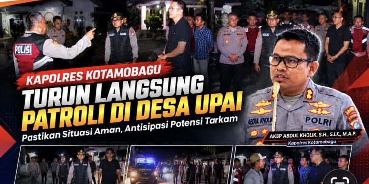Pastikan Situasi Kondusif, Kapolres Kotamobagu Patroli di Upai