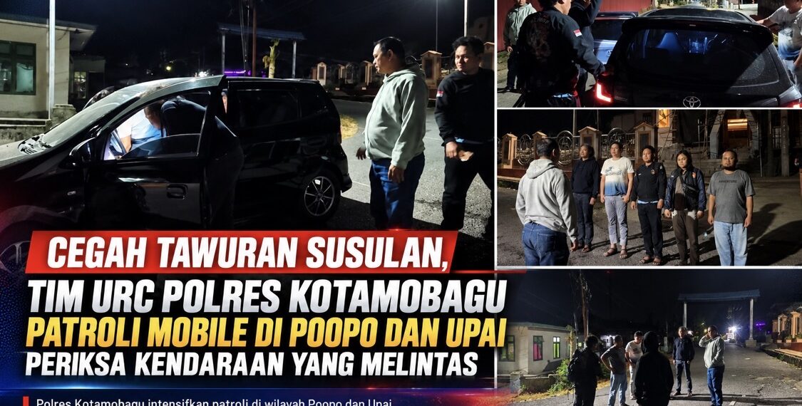 Tak Beri Celah Tawuran Susulan, Tim URC Perketat Patroli dan Periksa Kendaraan di Poopo–Upai