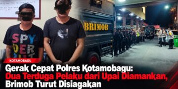 Gerak Cepat Polres Kotamobagu: Dua Terduga Pelaku dari Upai Diamankan, Brimob Turut Disiagakan