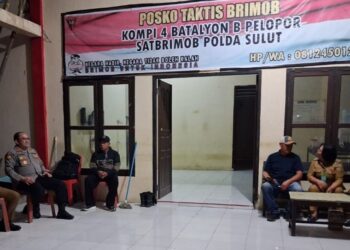 Pastikan Keamanan Di Dumoga Raya Bupati Yusra Kunjungi Pos Taktis Pengamanan Brimob Kompi 4 Pelopor Di Ibolian