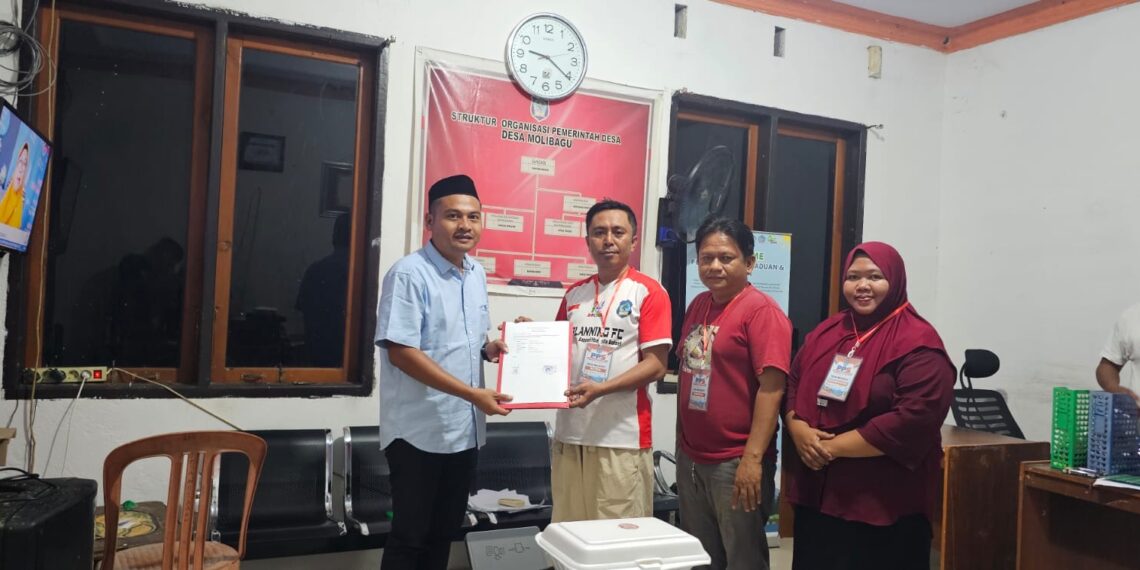 Aulia Rahman Ali Resmi Daftar Calon Sangadi Molibagu, Usung Slogan “MOLIBAGU BERAWAL”