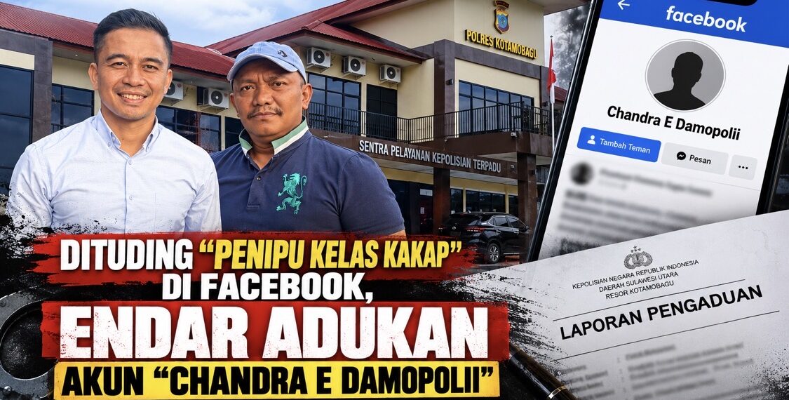 Dituding “Penipu Kelas Kakap” di Facebook, Endar Adukan Akun “Chandra E Damopolii” ke Polres Kotamobagu