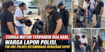 Curiga Motor Terparkir Dua Hari, Warga Lapor Polisi, Tim URC Polres Kotamobagu Bergerak Cepat