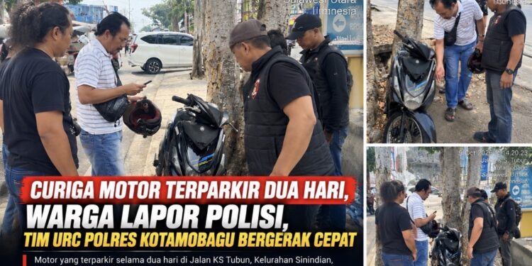 Curiga Motor Terparkir Dua Hari, Warga Lapor Polisi, Tim URC Polres Kotamobagu Bergerak Cepat