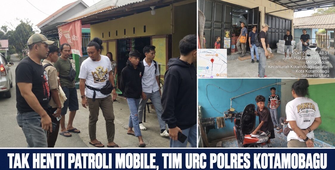 Tak Henti Patroli Mobile, Tim URC Polres Kotamobagu Cegah Tawuran Pelajar hingga Backup Kasus Curanmor